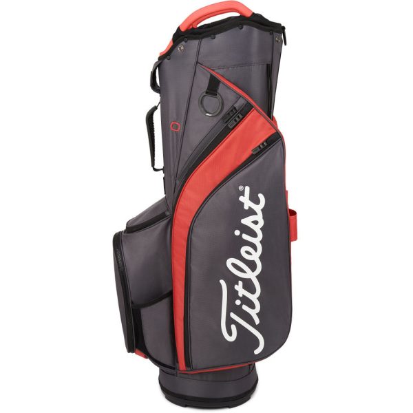 Titleist Cart 14 Lightweight Cart Bag - Graphite Island Red Black For Cheap