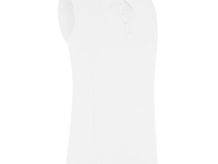 ProQuip Ladies Pro Tech Sleeveless Polo Shirt - White Online