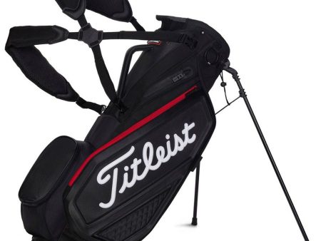 Titleist Jet Black Premium Stand Bag - Black Black Red Online Hot Sale