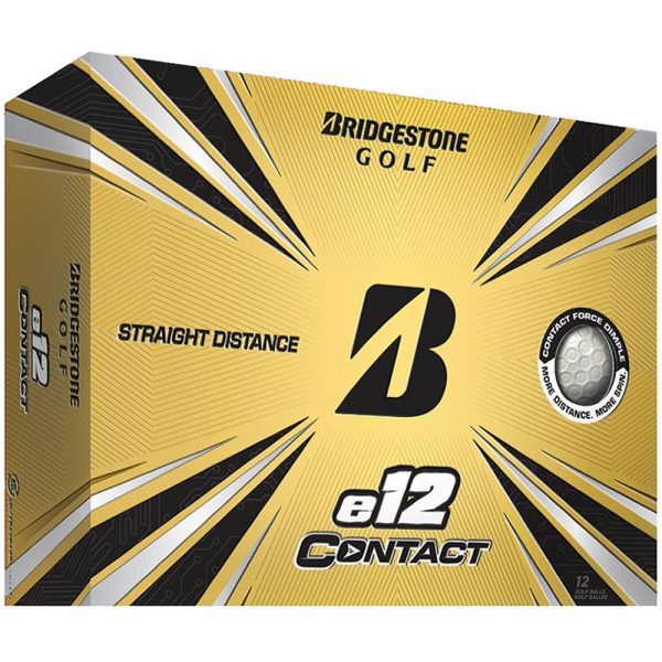 Bridgestone E12 Contact Matte Golf Balls - White - 12 Pack For Discount