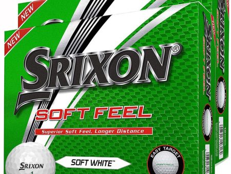 Srixon Soft Feel Golf Balls - Soft White - Double Dozen Cheap