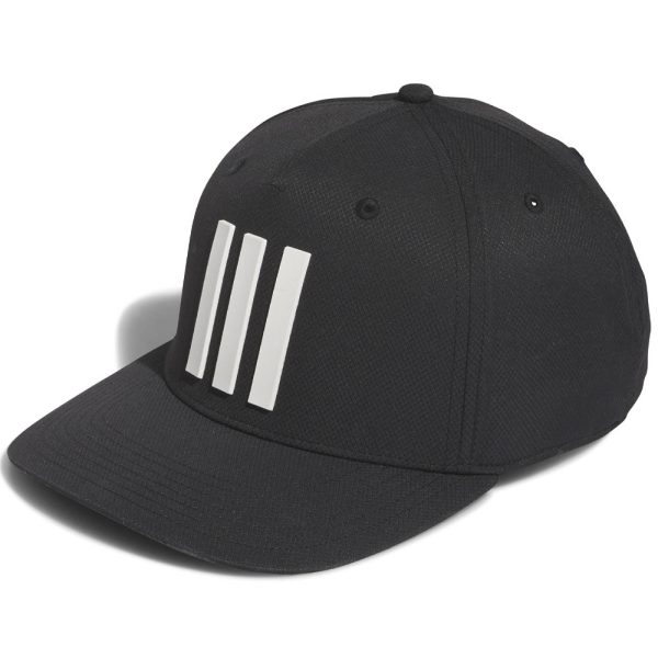 adidas Tour 3 Stripe Cap 2.0 - Black White Hot on Sale