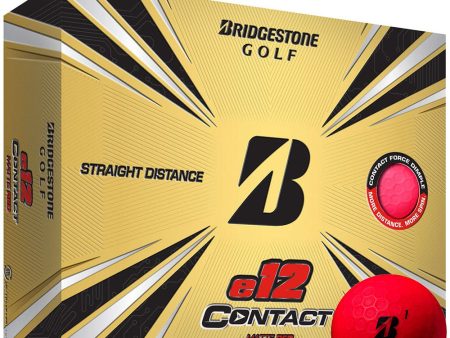 Bridgestone E12 Contact Matte Golf Balls - Red - 12 Pack Online Hot Sale