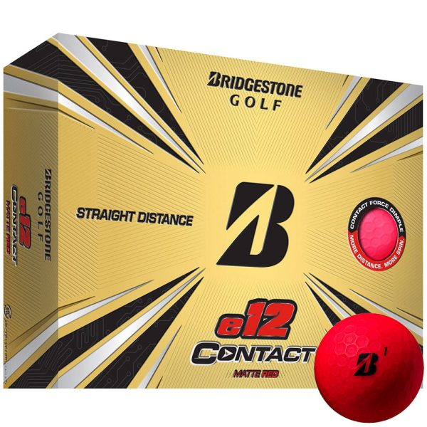 Bridgestone E12 Contact Matte Golf Balls - Red - 12 Pack Online Hot Sale