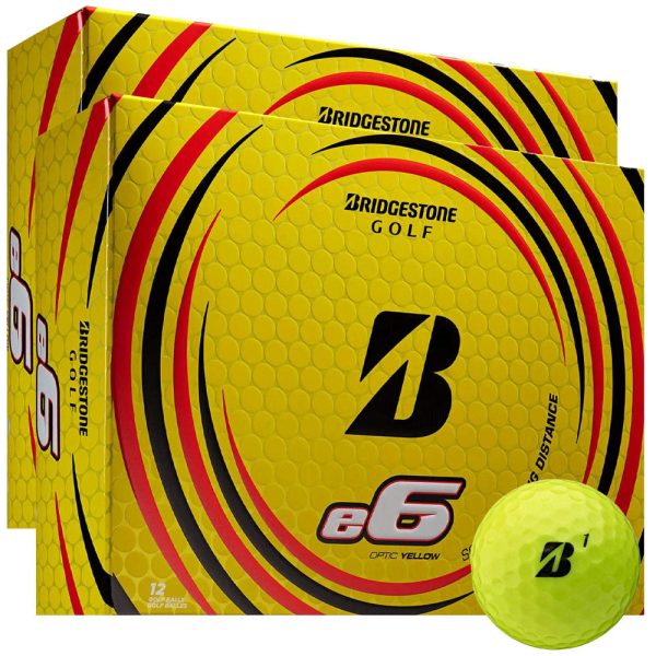 Bridgestone E6 Golf Balls - Yellow - Double Dozen For Discount