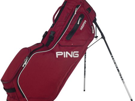 Ping Hoofer Stand Bag - Cardinal White Black on Sale