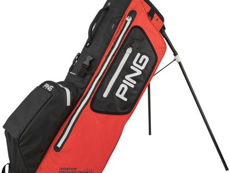 Ping Hoofer Monsoon Waterproof Stand Bag - Scarlet Black White Online Sale