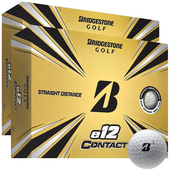 Bridgestone E12 Contact Matte Golf Balls - White - Double Dozen Online