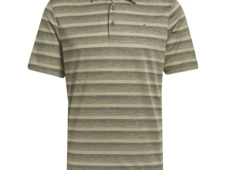 adidas 2 Colour Stripe Polo Shirt - Olive Strata Hemp Online