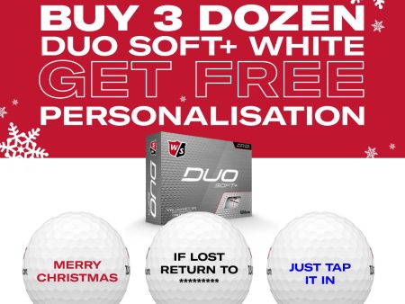 Wilson Duo Soft+ 3 Dozen Personalised Golf Balls - White Online Sale