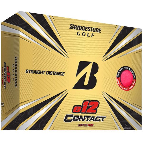 Bridgestone E12 Contact Matte Golf Balls - Red - 12 Pack Online Hot Sale