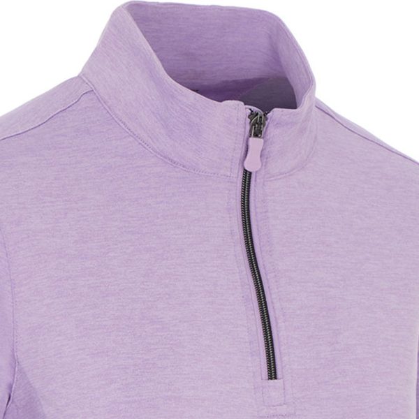 ProQuip Ladies Emma Melange 1 4 Zip Pullover - Digital Lavender Online now