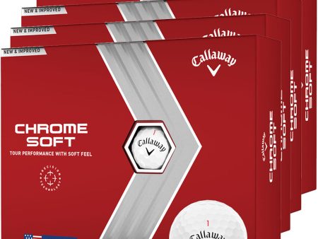 Callaway Chrome Soft Golf Balls - White - 4 for 3 (48 Pack) on Sale