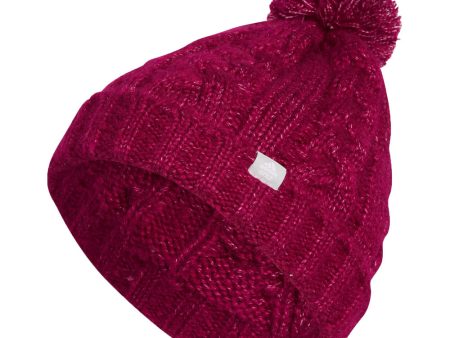 adidas Ladies PomPom Beanie - Power Berry Online Sale