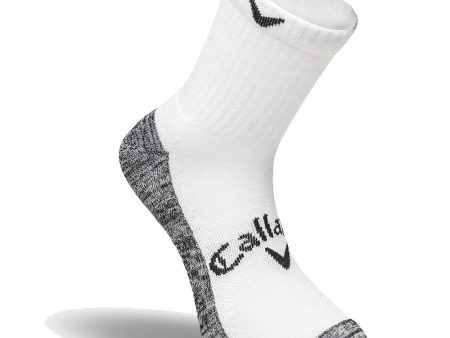 Callaway Opti-Dri Mid Length Socks - White on Sale