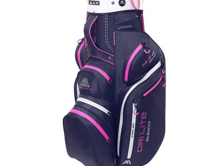 Big Max Dri Lite Silencio 2 Organiser Cart Bag - Steel Blue Silver Fuchsia Hot on Sale