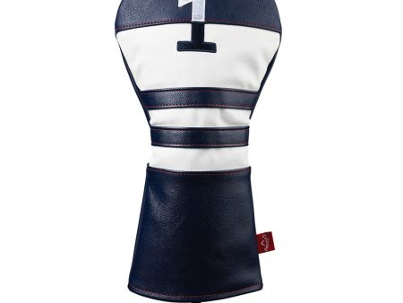 Callaway Vintage Synthetic Leather Driver Headcover - Navy White Red For Cheap