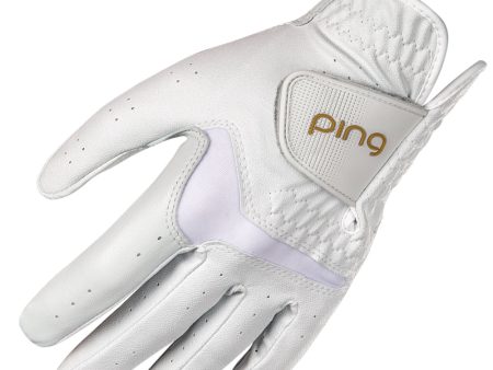 Ping Ladies Sport 223 Golf Glove - White Gold Sale