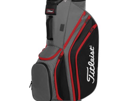 Titleist Cart 14 Lightweight Cart Bag - Charcoal Black Red Hot on Sale