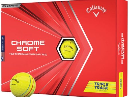 Callaway Chrome Soft Triple Track Golf Balls - Yellow - 12 Pack For Discount