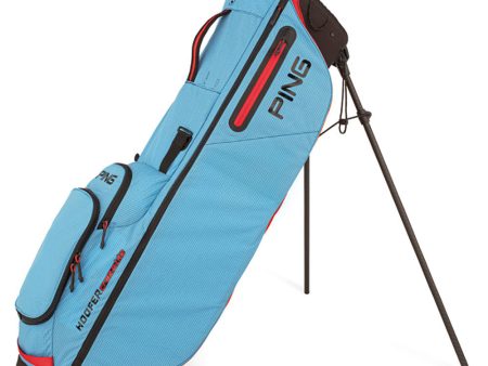 Ping Hoofer Craz-E Lite Stand Bag - Bright Blue Black Red For Sale