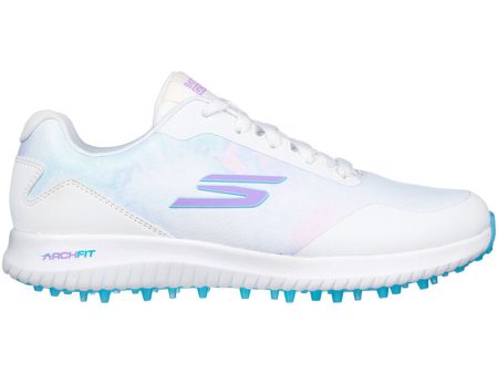 Skechers Ladies Go Golf Max 2 Splash Waterproof Spikeless Shoes - White Multi Fashion