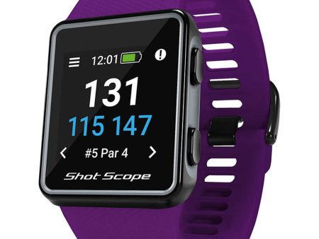 Shot Scope V3 GPS Golf Watch & Performance Tracker - Purple For Discount