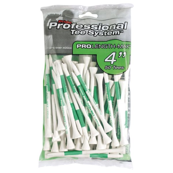 Pride Pro Length-Max 4  Tees (Pack of 50) - Green on Sale