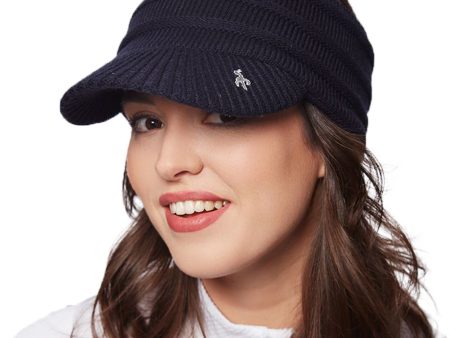 Green Lamb Hillary Knit Visor - Navy Discount