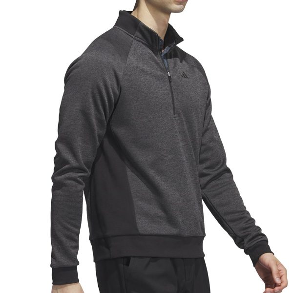 adidas DWR 1 4 Zip Pullover - Black Grey Six Cheap