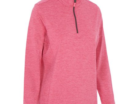 ProQuip Ladies Emma Melange 1 4 Zip Pullover - Shocking Pink Online