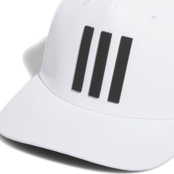 adidas Tour 3 Stripe Cap 2.0 - White Black For Sale