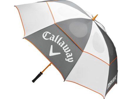 Callaway Mavrik 68  Tour Umbrella - White Charcoal Orange Fashion