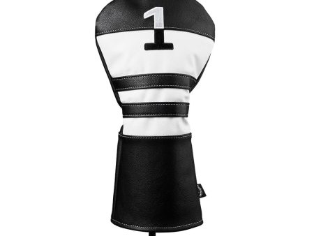 Callaway Vintage Synthetic Leather Driver Headcover - Black White For Sale