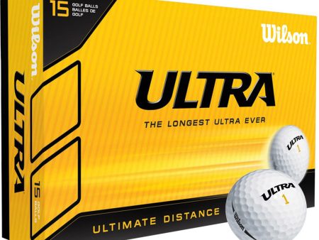 Wilson Ultra Ultimate Distance Golf Balls - White - 15 Pack Online Sale