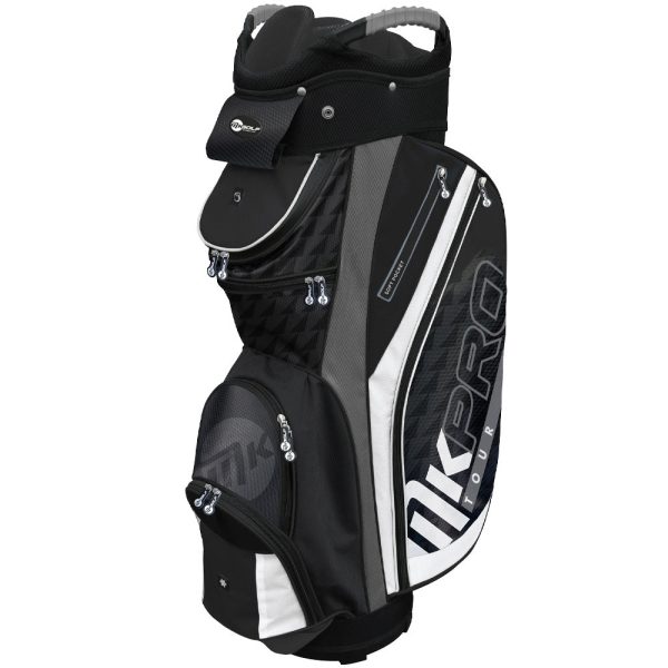 Masters MK Pro Junior 14 Way Cart Bag - Black Grey White Cheap