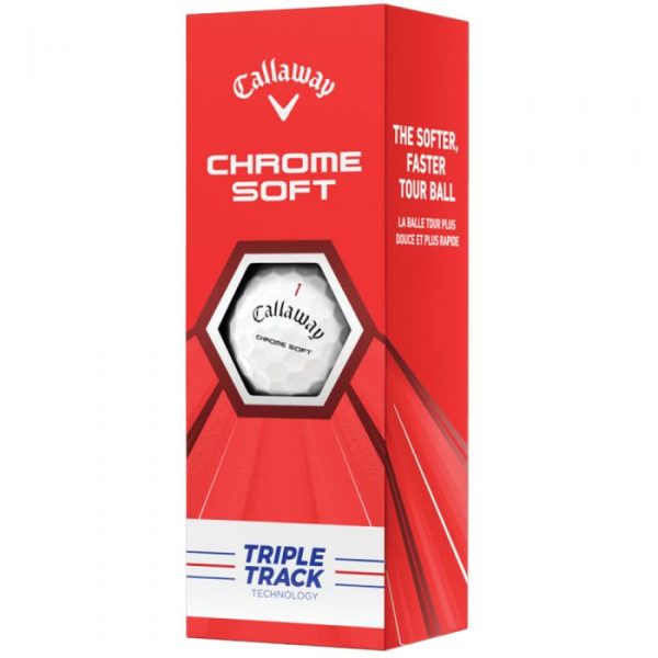 Callaway Chrome Soft Triple Track Golf Balls - White - 12 Pack Online now