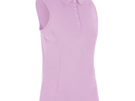 ProQuip Ladies Pro Tech Sleeveless Polo Shirt - Digital Lavender Online Hot Sale