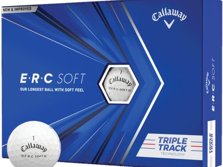 Callaway ERC Soft Triple Track Golf Balls - White - 12 Pack Sale