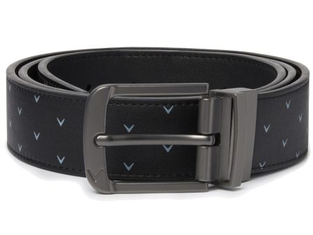 Callaway Chev Print Leather Belt - Caviar Online