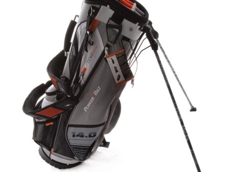 Power-Bilt TPX Hybrid 14-Way Divided Stand Bag - Silver Phantom Orange Supply