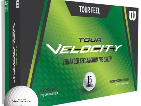 Wilson Tour Velocity Feel Golf Balls - White 15 Pack Sale